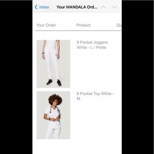 White mandala scrubs